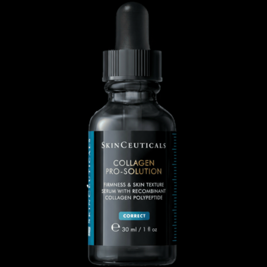 SkinCeuticals Collagen Pro-Solution serum bottle on a black background