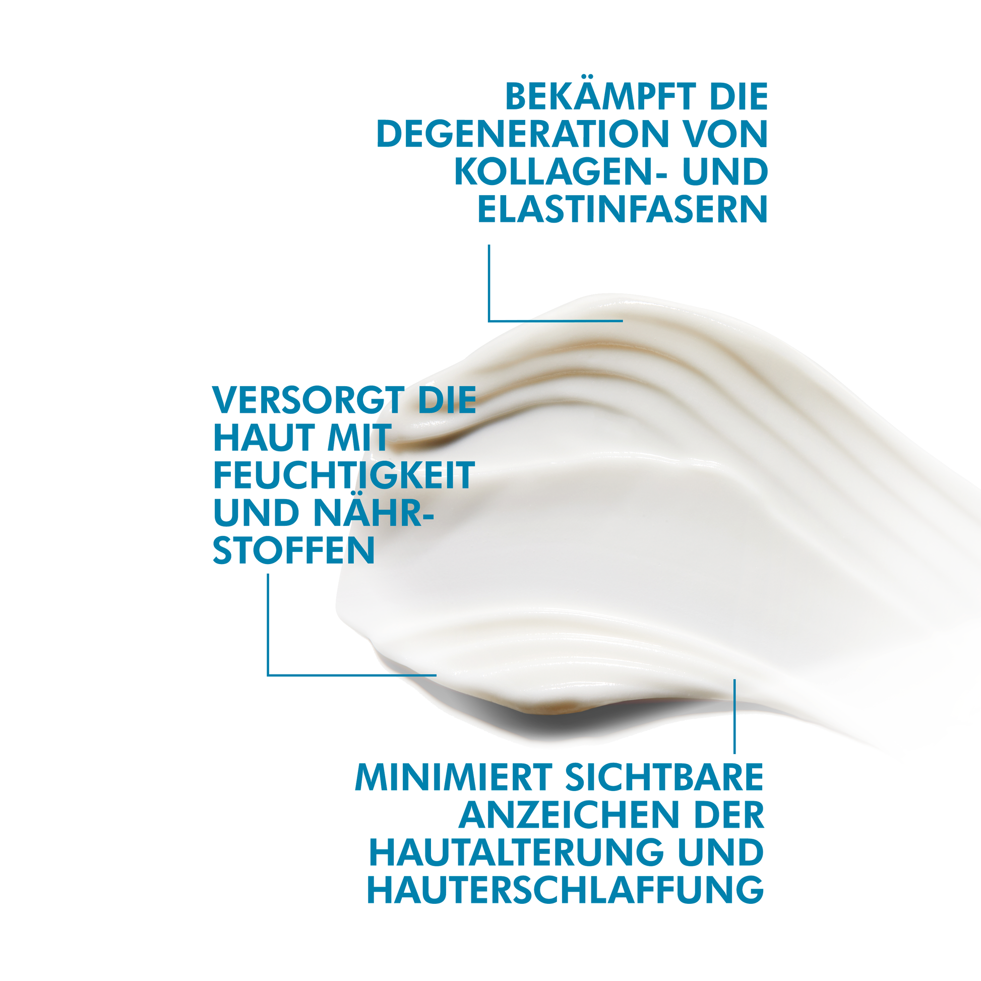 Cosmetic product with text in German about advantages